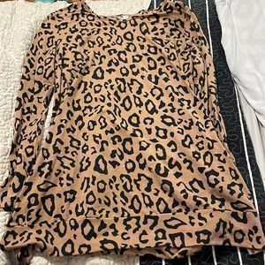 cheetah print long shirt